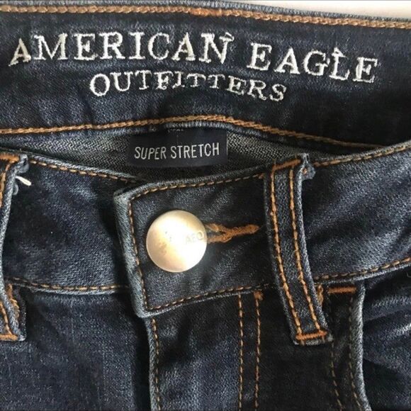 American Eagle Jeans Jegging Hi Rise Super Stretch Skinny 2 2R 26 x29 Ripped AEO - Picture 2 of 12